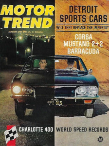 MOTOR TREND 1965 JAN - 2+2 K-CODE, CORSA, CUDA